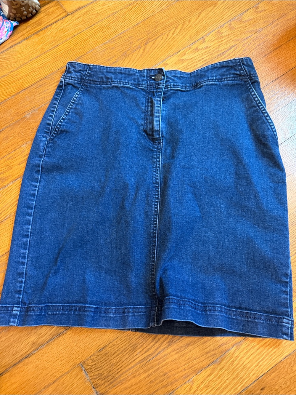 Talbots Dark Blue Denim Skort - Tailored A-Line